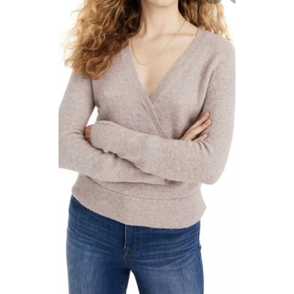 Madewell Wrap Front Sweater XS Extra Small Long Sleeve Knit‎ Top